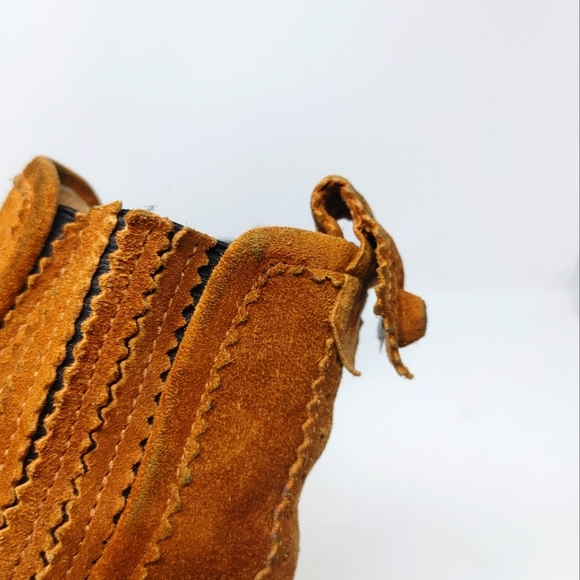 Balenciaga Tan Suede Pull On Ankle Bootie Size 36 1/2 - Picture 7 of 8